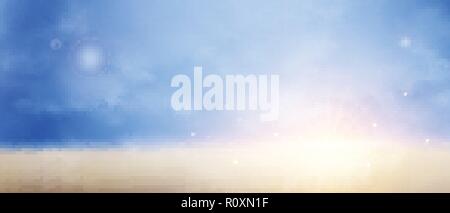 Sunburst on twilight sky background, illustration vector eps10 Stock Vector