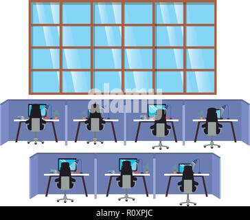 work cubicles isolated icon Stock Vector Image & Art - Alamy