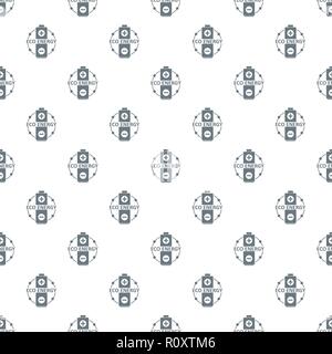 Eco battery pattern vector seamless Stock Vector