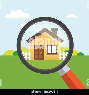 Vector illustration of real-estate concept. Stock Vector