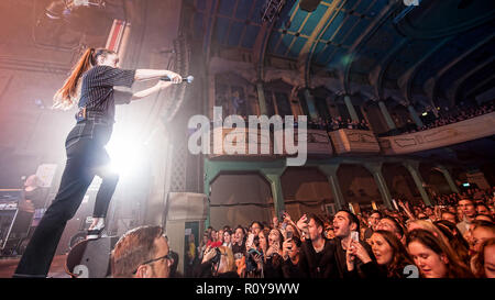 Glasgow, Scotland, UK. 7th November, 2018. Sigrid in concert at The O2 Academy, Glasgow Great, UK. Credit: Stuart Westwood/Alamy Live News Stock Photo