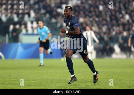 Torino, Italy. 07th November 2018. Paul Pogba  of Manchester United Fc  during the Uefa Champions League Group H match between Juventus Fc and Manchester United Fc. Credit: Marco Canoniero/Alamy Live News Stock Photo