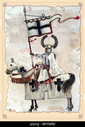 Teutonic knight, Peipus lake battle, 1242. Stock Photo