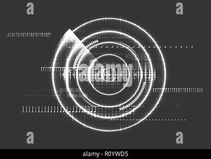 Technological electronic connection search abstract background vector design Stock Vector