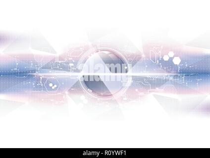 Technological future connection circuit system abstract background vector design Stock Vector