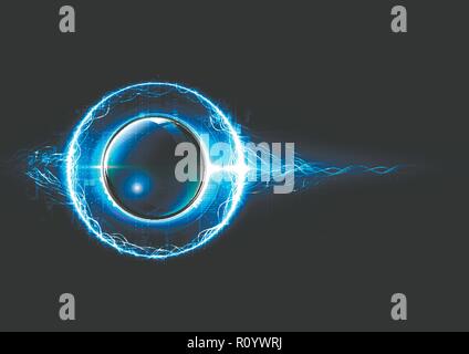 Technological futuristic intelligent sparkling abstract background vector design Stock Vector