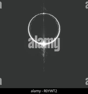 Technological futuristic intelligent sparkling dark abstract background vector design Stock Vector