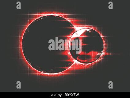 Technology abstract futuristic virus combination background vector design Stock Vector