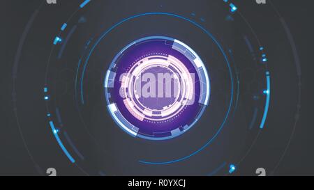 Technological cyber interface future system platform abstract background vector design Stock Vector