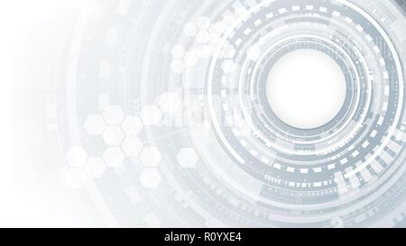 Technological future cyber interface platform abstract background template vector design Stock Vector