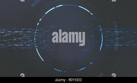 Technological future interface hud circuit platform abstract background template vector design Stock Vector