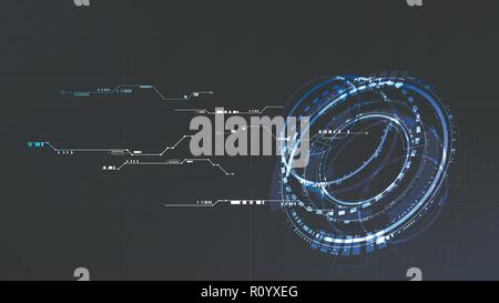 Technological future interface hud circuit platform abstract background vector design Stock Vector