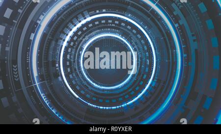 Technological future interface hud cyber access platform abstract background vector design Stock Vector