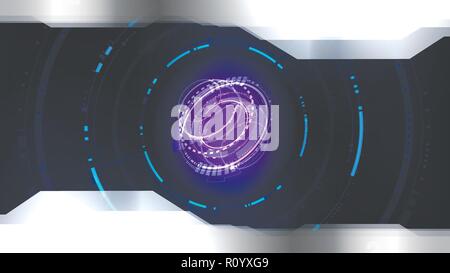 Technological future system cyberspace interface background vector design Stock Vector