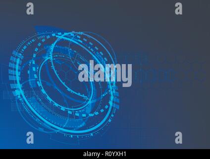 Technological future worldwide access system abstract background template vector design Stock Vector