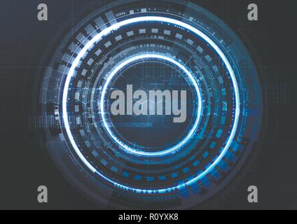 Technological interface access encryption platform abstract background vector design Stock Vector