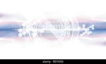 Technological interface future hud connection abstract background template vector design Stock Vector