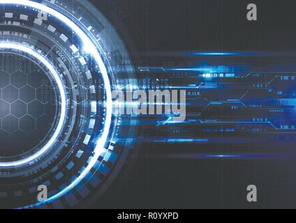 Technological interface future system platform abstract background template vector design Stock Vector