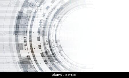 Technological system encryption future hud cyber interface background vector design Stock Vector