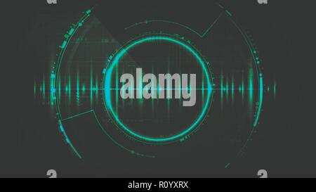 Technological system encryption future hud searching interface background vector design Stock Vector