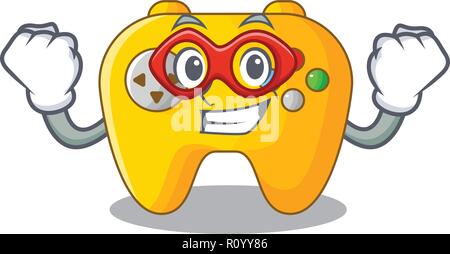 Super hero Video game controller shaped on charcter Stock Vector