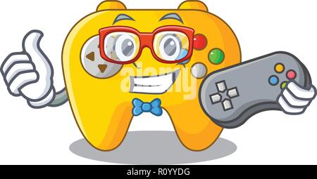 Gamer Video game controller shaped on charcter Stock Vector