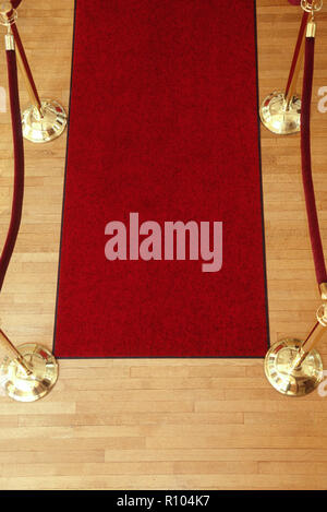 Velvet Ropes and Red Carpet, USA Stock Photo