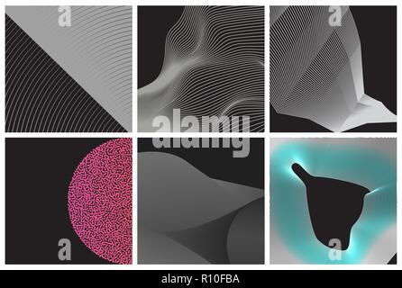Universal set geometric shape with text template Stock Vector