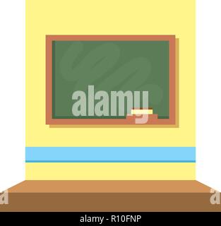 classroom with chalkboard scene Stock Vector