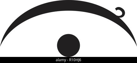 Isolated pause musical note. Fermata note Stock Vector