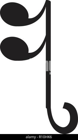 Isolated sixteenth rest musical note Stock Vector