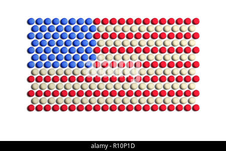 American flag made up of dots Stock Photo