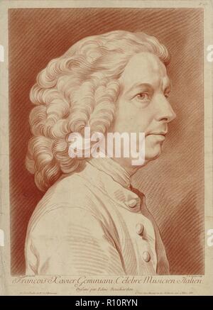 Portrait of the composer and violinist Francesco Saverio Geminiani (1687-1762). Museum: PRIVATE COLLECTION. Author: BOUCHARDON, EDME.