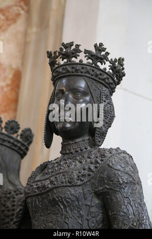 Joanna of Castile (1479-1555) The Mad. Statue, 1528. Artists: Sesselschreiber and Kolderer. Court Church. Innsbruck. Austria. Stock Photo