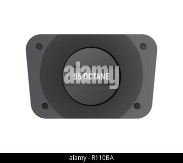 Fuel filler flap. Vector illustration. 95 octane gasolene Stock Vector