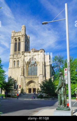 Montreal, Canada - September 09, 2018: View of the Church of St. Andrew and St. Paul, with locals and visitors, in Montreal, Quebec, Canada Stock Photo