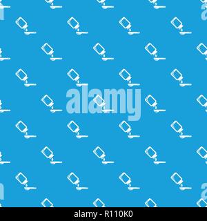Medical syrup pattern vector seamless blue Stock Vector
