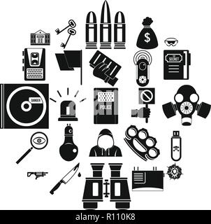 Best software icons set, simple style Stock Vector