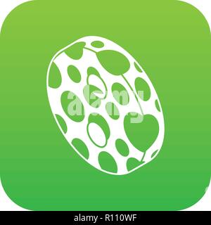 Clothes button icon green vector Stock Vector