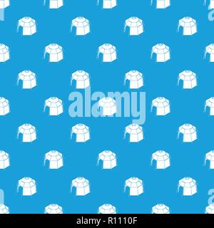 Hexagonal tent pattern vector seamless blue Stock Vector