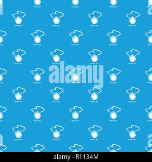 Flask pattern vector seamless blue Stock Vector