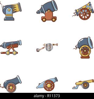Volley icons set, flat style Stock Vector