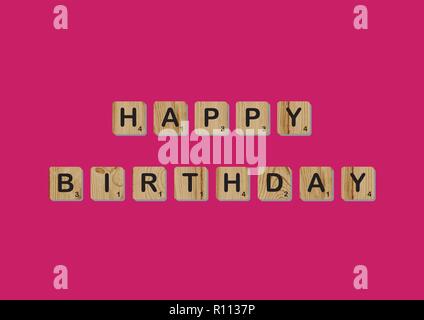 Scrabble tiles spells out   Motivational quote Scrabble Blocks Letters Pink Red Background Life quote Induce Alphabet Stock Vector