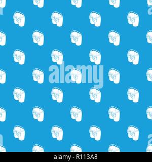 Jeans button pattern vector seamless blue Stock Vector