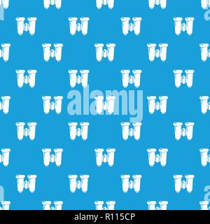 Binoculars explorer pattern vector seamless blue Stock Vector