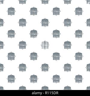 Master burger pattern vector seamless Stock Vector