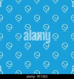 Tennis ball pattern vector seamless blue Stock Vector