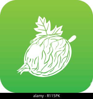 Gooseberry icon green vector Stock Vector