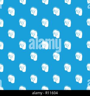 Fashion pocket on back pattern vector seamless blue Stock Vector