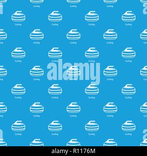 Curling pattern vector seamless blue Stock Vector